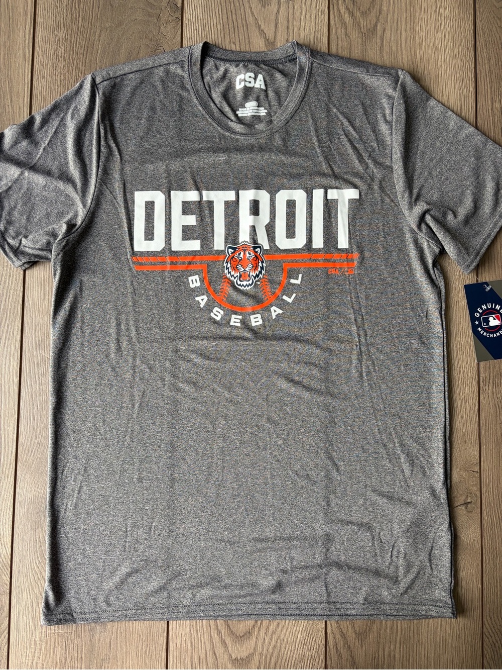 Detroit Baseball Gray Performance Tee Size Medium NWT